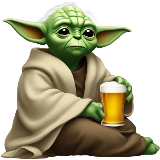 Yoda drink beer emoji