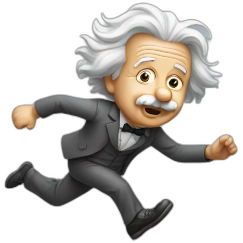 Albert Einstein running out of ideas emoji