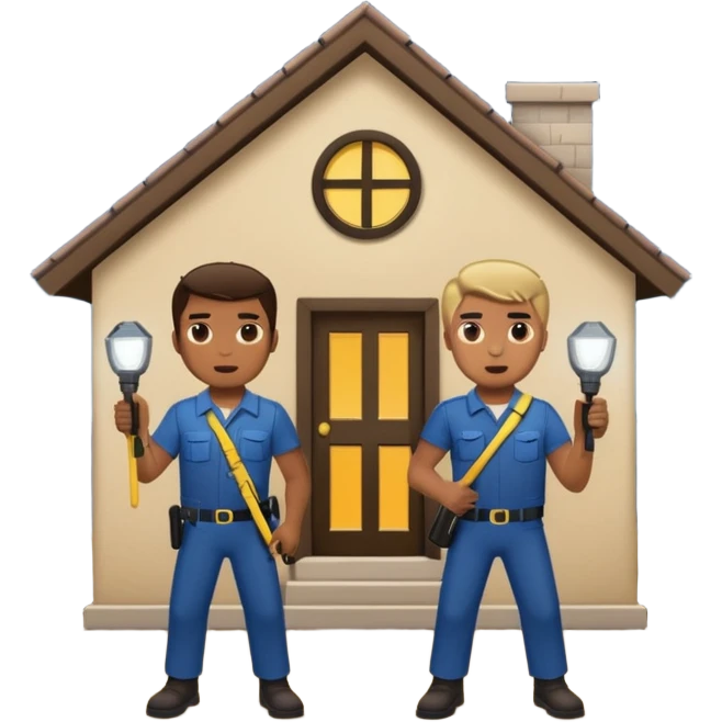 two guys trespassing a house emoji