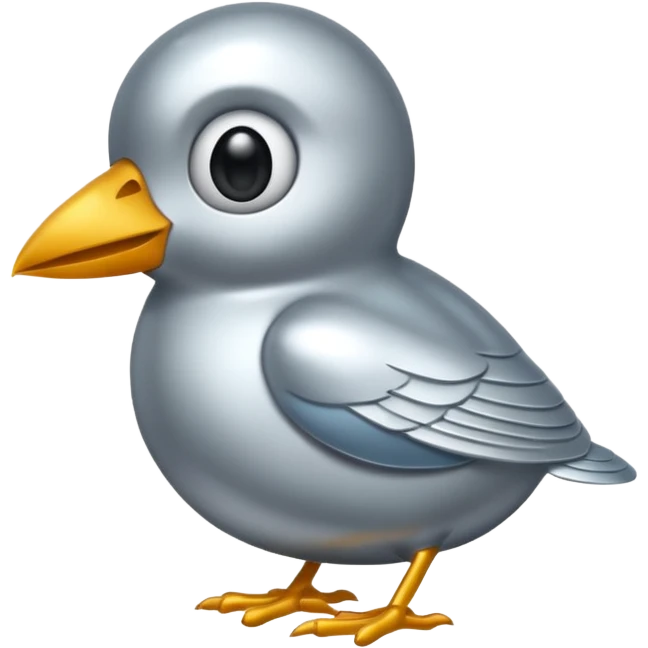 silver bird emoji