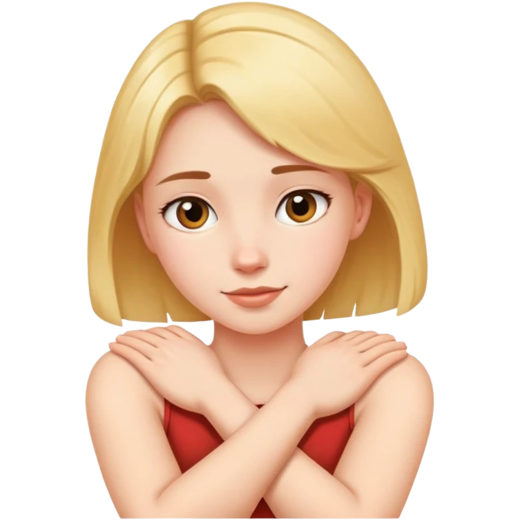 Girl with arms around neck emoji