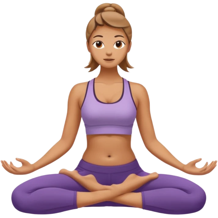 donna che fa yoga gambe icrociate emoji