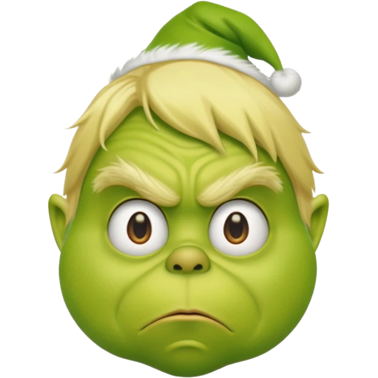 Grinch with blonde hair emoji