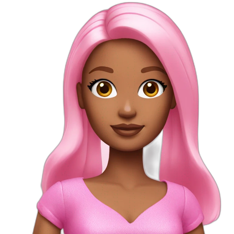 Pink Barbie doll emoji