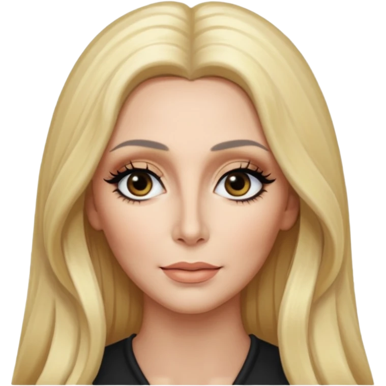 Cher with long blonde hair emoji