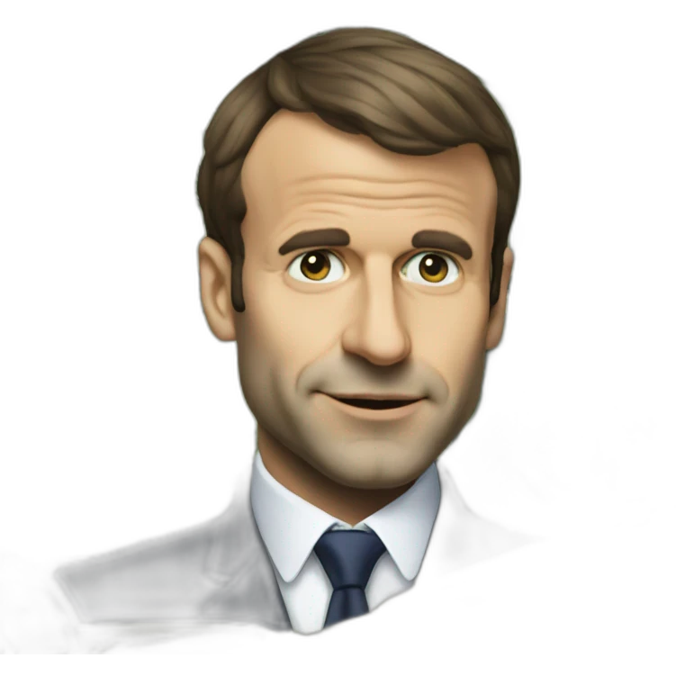 Emanuel macron with money emoji