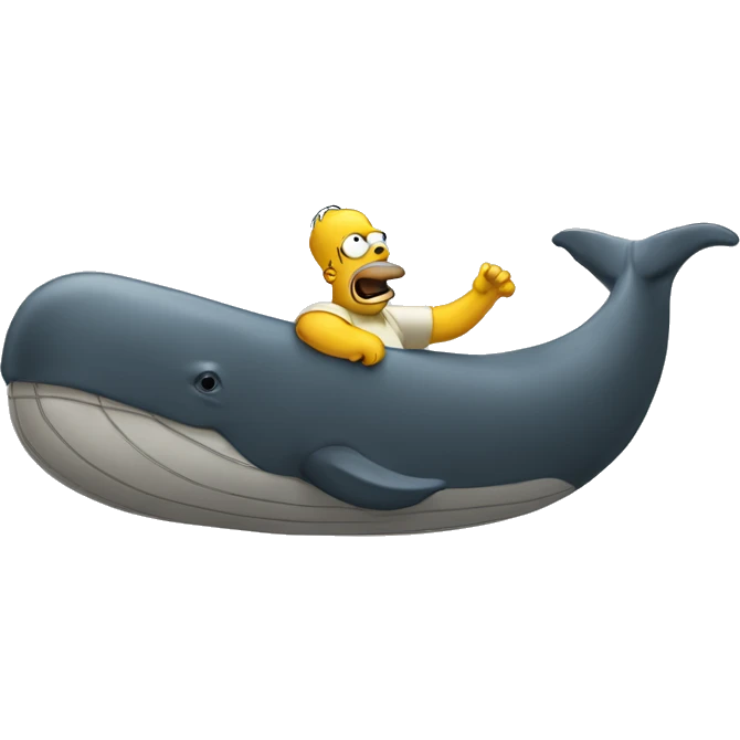 homer sur une baleine  emoji