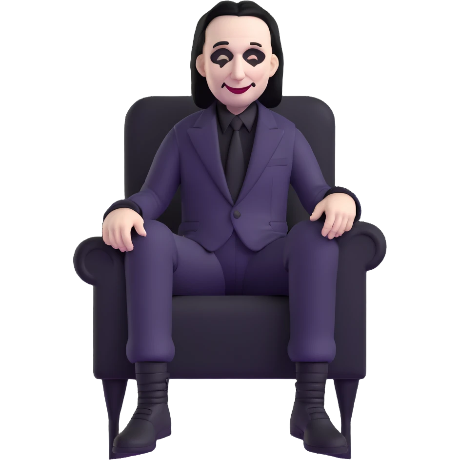 Marilyn Manson sitting and smiling emoji