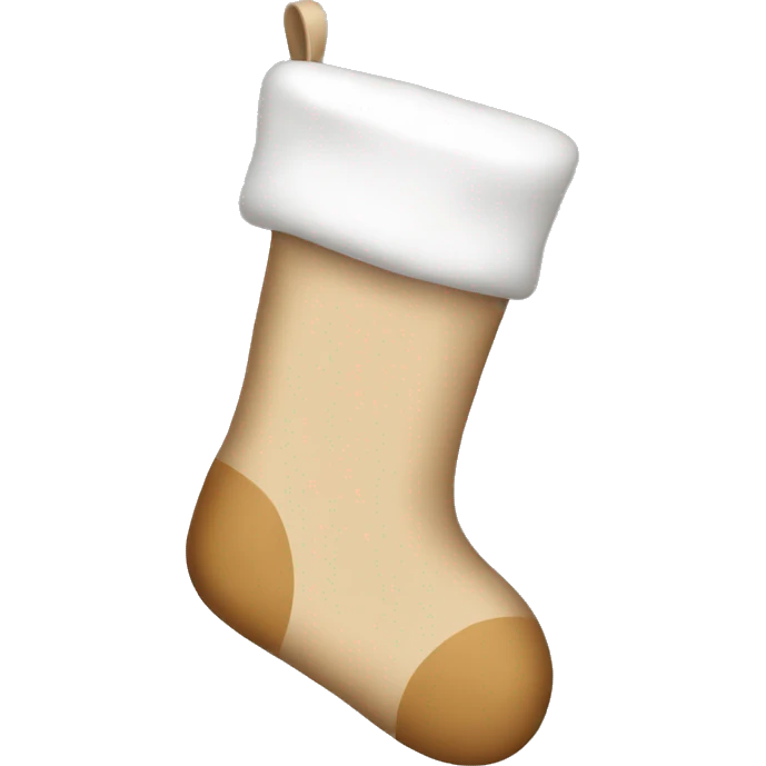 White Tan stocking  emoji