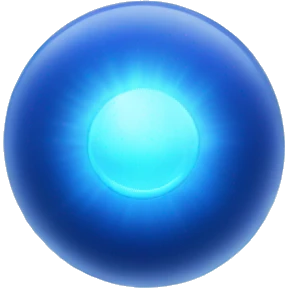 blue light sphere radiating aura  emoji