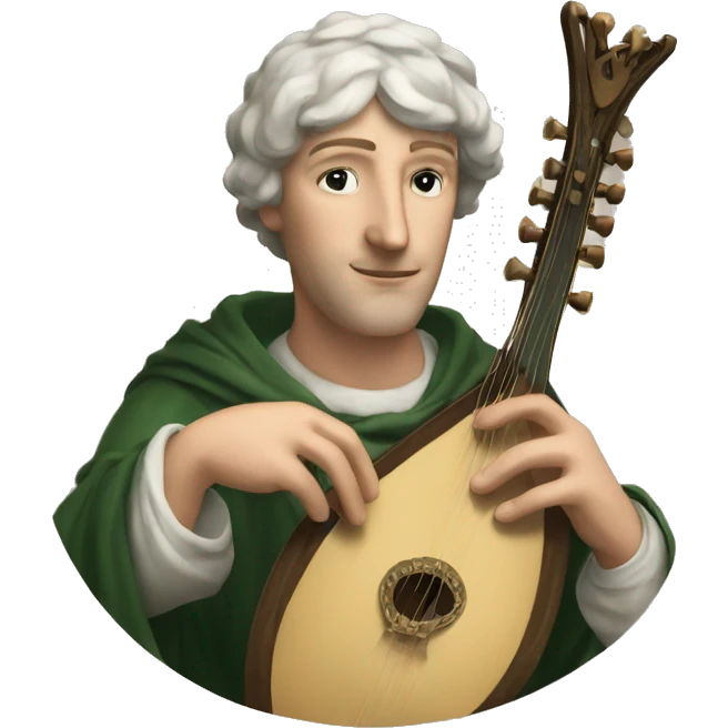 Petrarch holds a lyre in his hand emoji