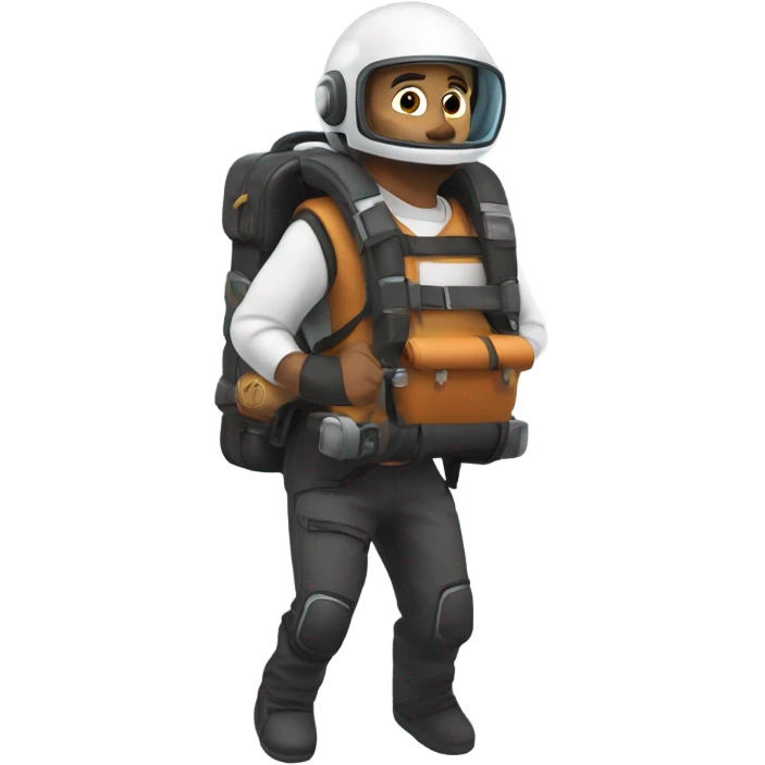 Elija wood with a jet pack  emoji