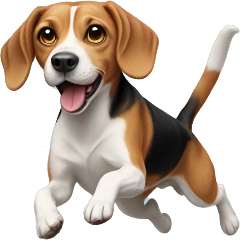 Jumping beagle emoji