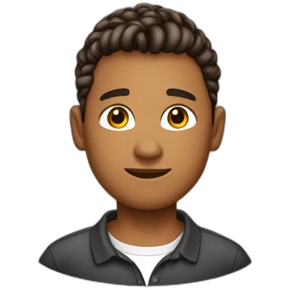 Kris pande hansdome brown boy with box braidd and a polo shirt emoji
