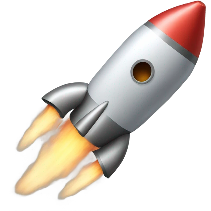 Blowed rocket emoji