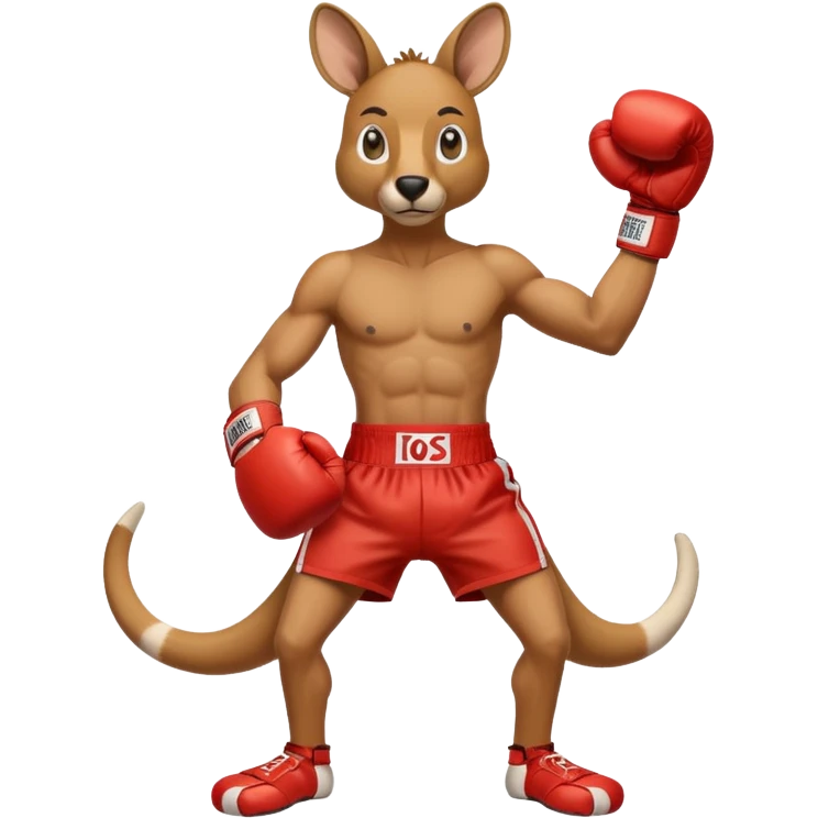 Kangaroo boxer emoji