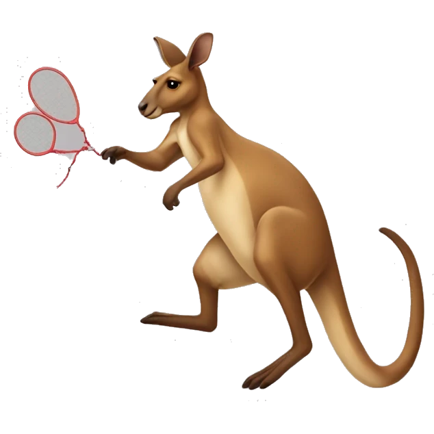 a kangaroo doing double dutch with other kangaroos emoji