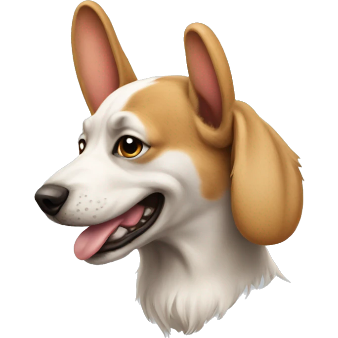 dog with rabbit ear emoji