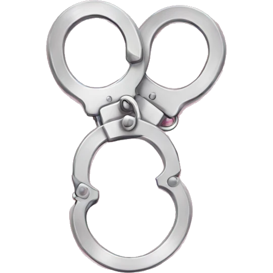 Pink handcuffs  emoji