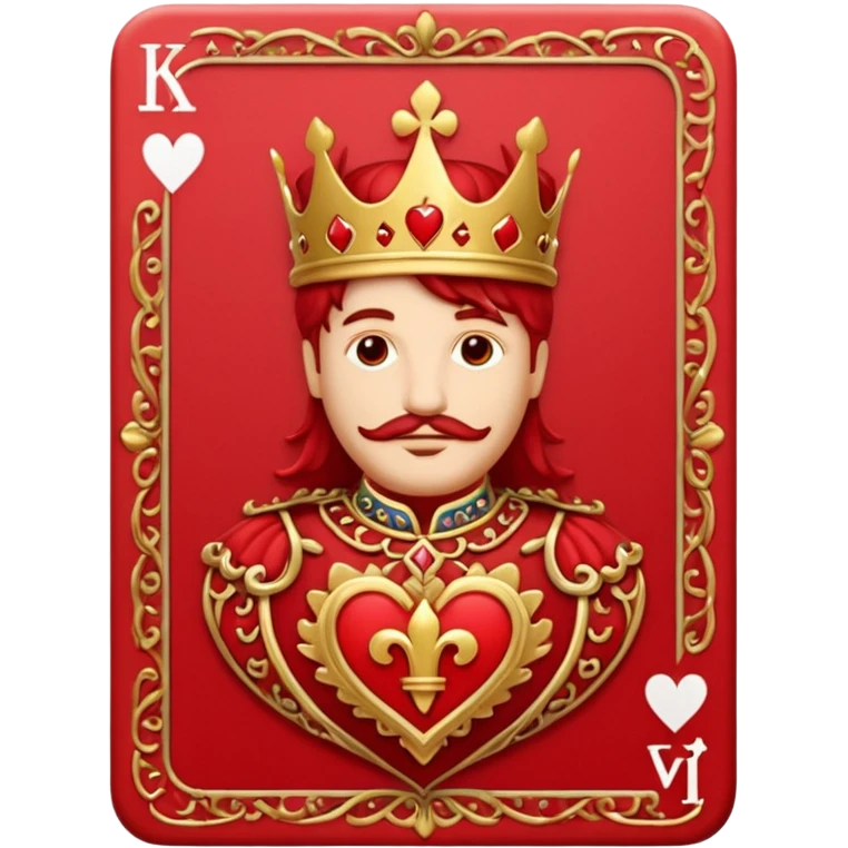 Red King in hearts  emoji