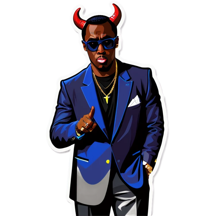 Sean Diddy Combs with Devil Horns emoji