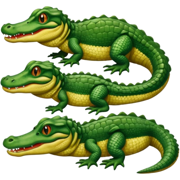 Baby gators and momma gator emoji