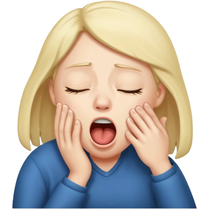 yawning sleepy character emoji