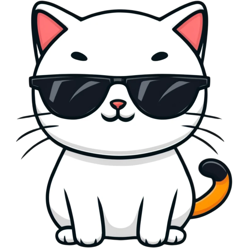 Cat with sunglasses emoji