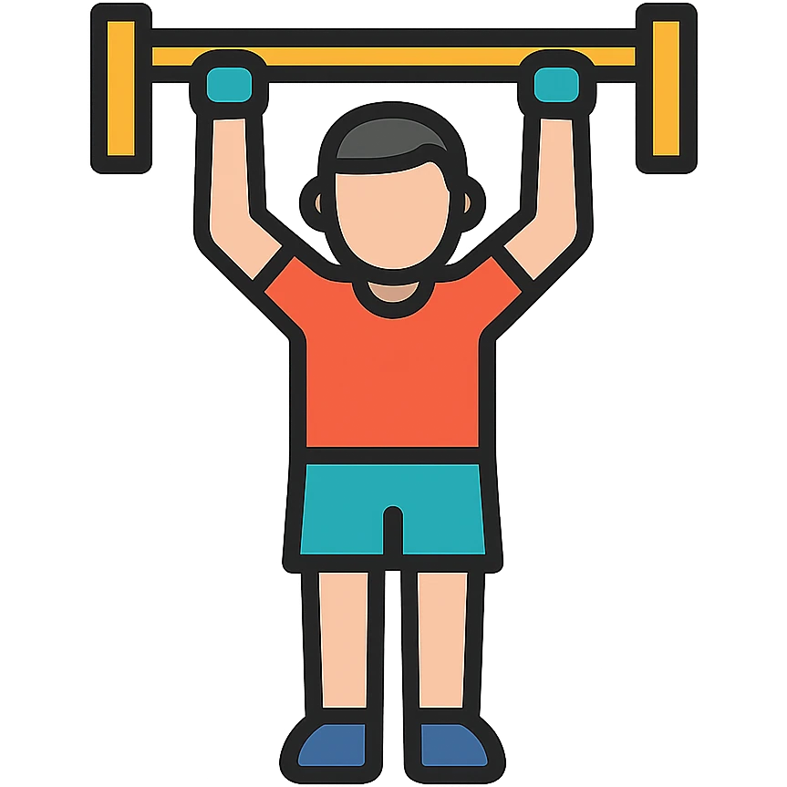 a man doing a pull up emoji
