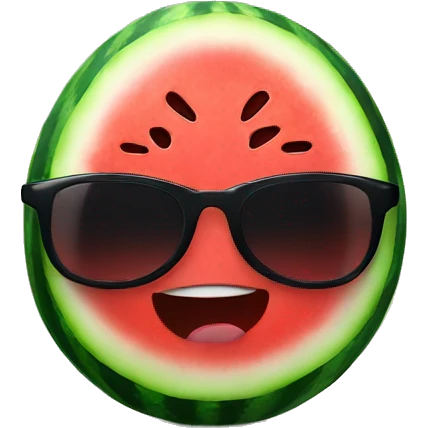 Watermelon with sunglasses  emoji
