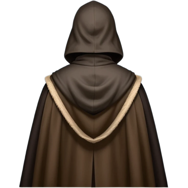 Hooded man from back emoji