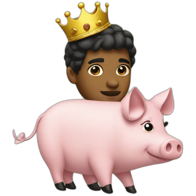 A prince cted on Pig emoji