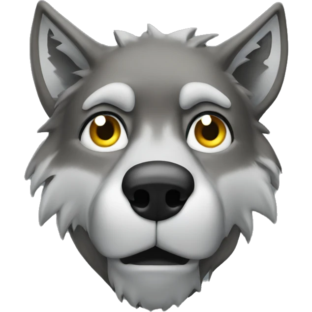 Wolf sad - side prof - high definition - 4k emoji