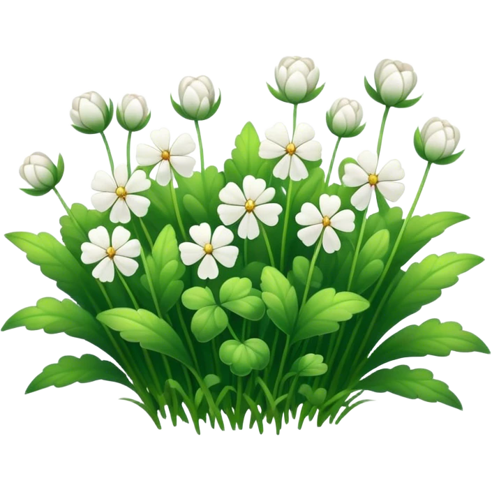 White Clover grass emoji