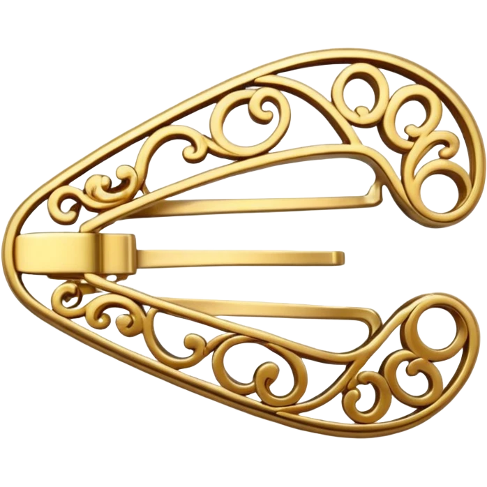 golden hair clip emoji
