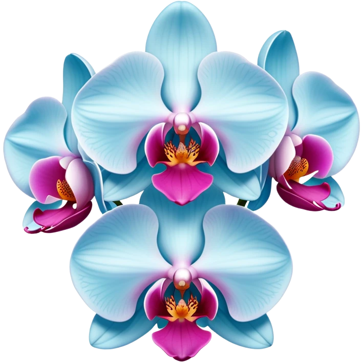orchid light blue and baby pink  emoji