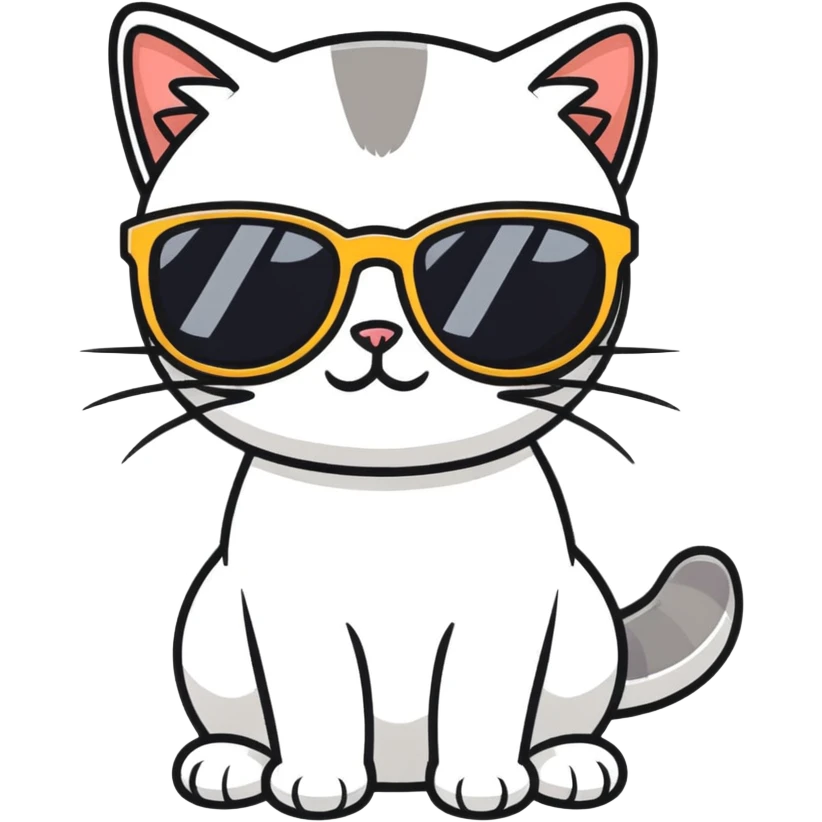 Cat with sunglasses emoji