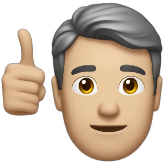 man pointing p90 at viewer emoji