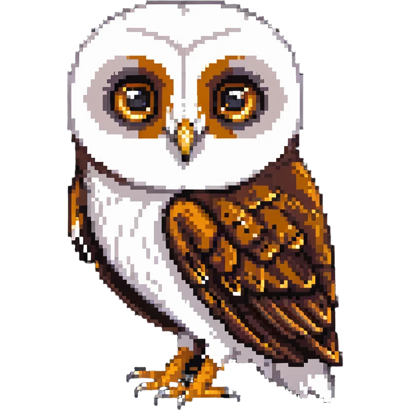 barn owl with wide eyes emoji