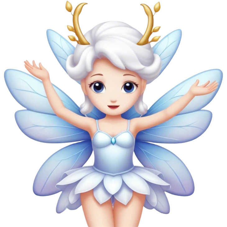 Marshmallow fairy dancer emoji