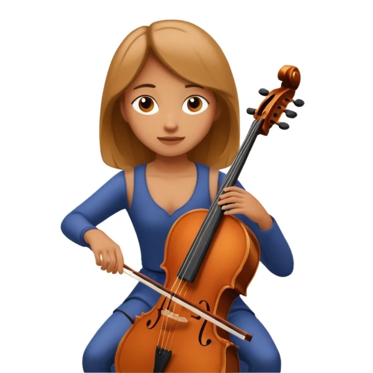 girl playing cello emoji