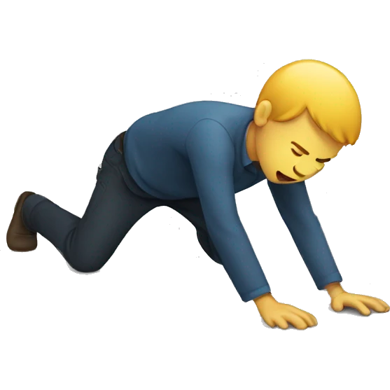 Person crawling  emoji