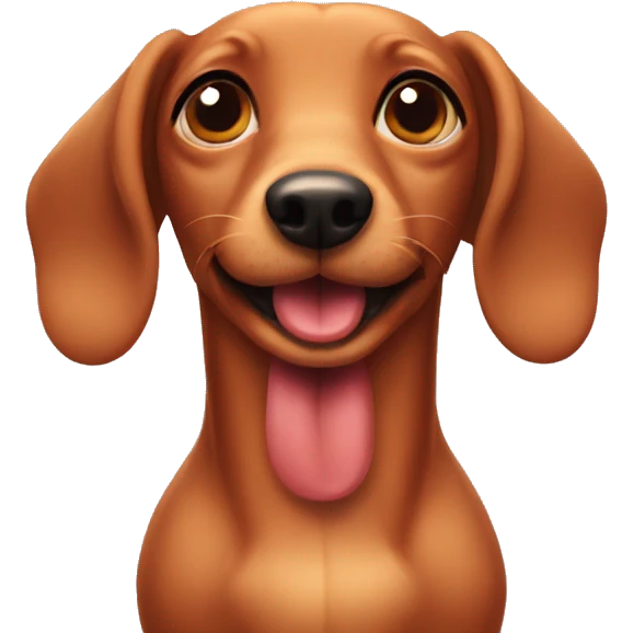 sausage dog  cute  emoji