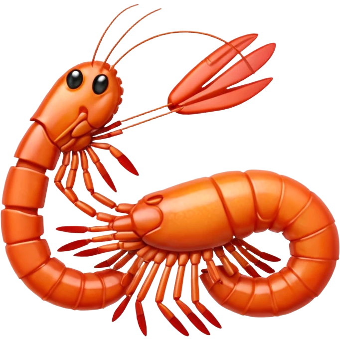 Shrimp scrap sculpture emoji