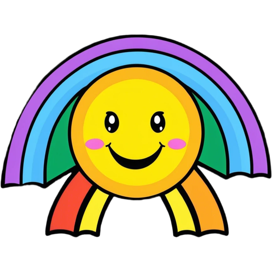 Rainbow in the sun emoji