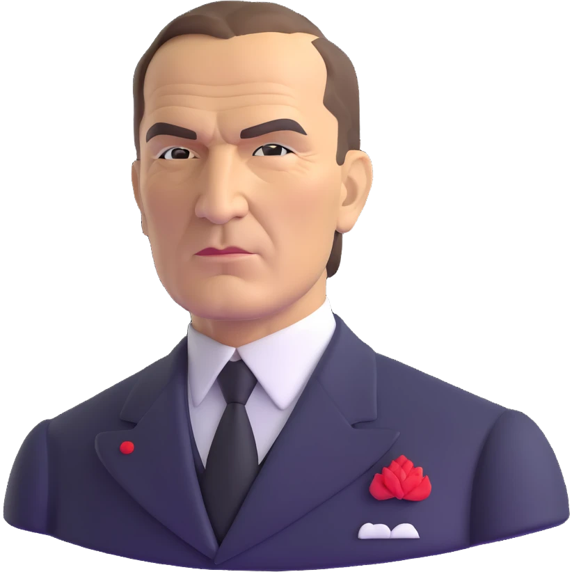 portrait of Mustafa Kemal Atatürk emoji