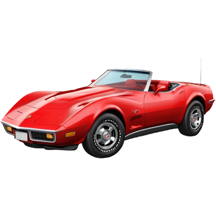 1973 red corvette convertible emoji