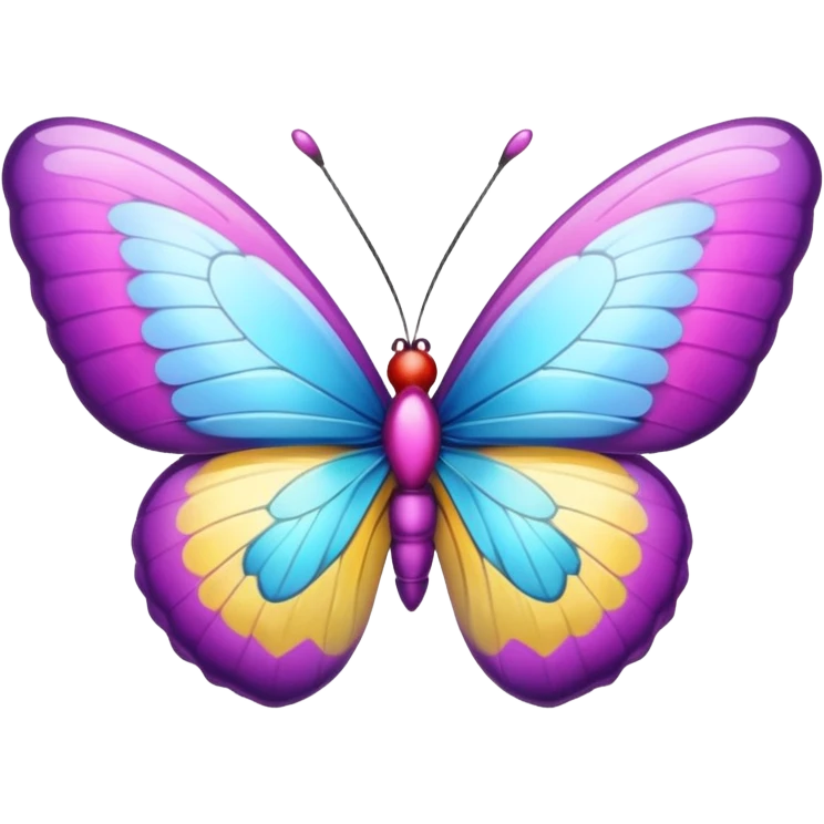 white heart with a butterfly emoji