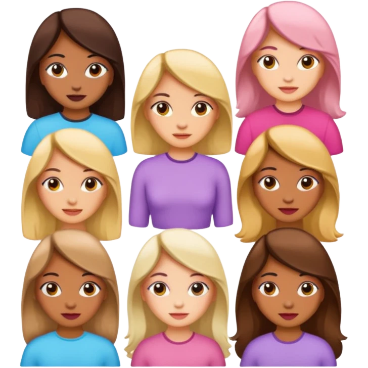 Stickers de chicas femeninas emoji
