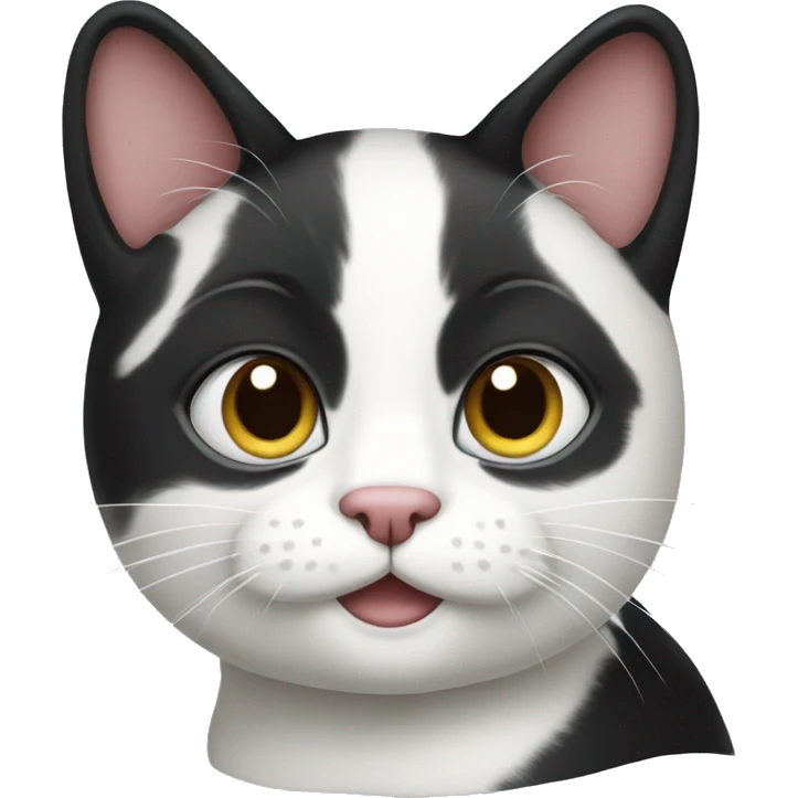 black and white cat emoji